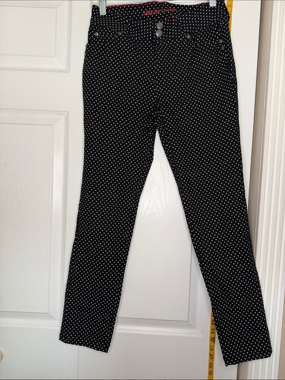 Polka Dot Ankle Pants - Black/White by Sabrina Lauren